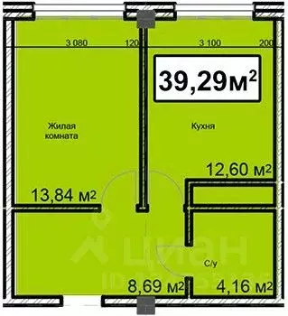 1-к кв. Ставропольский край, Ессентуки ул. Благодатная, 28 (39.29 м) - Фото 0