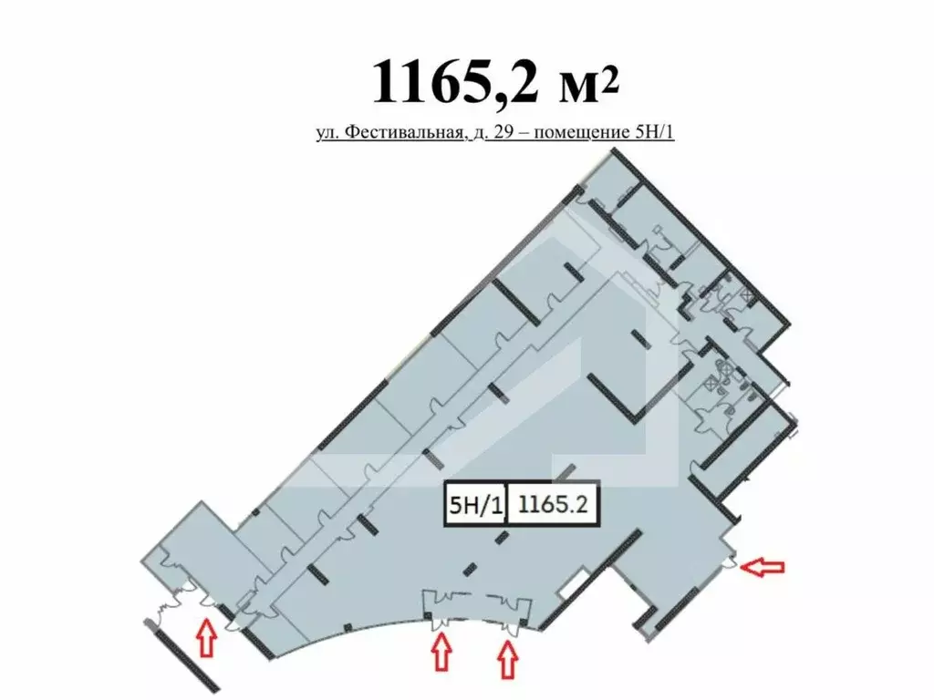 Помещение свободного назначения в Москва Фестивальная ул., 29 (1165 м) - Фото 2