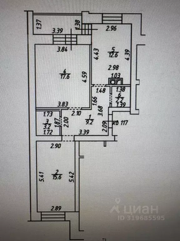 2-к кв. Смоленская область, Смоленск просп. Гагарина, 43В (60.4 м) - Фото 1