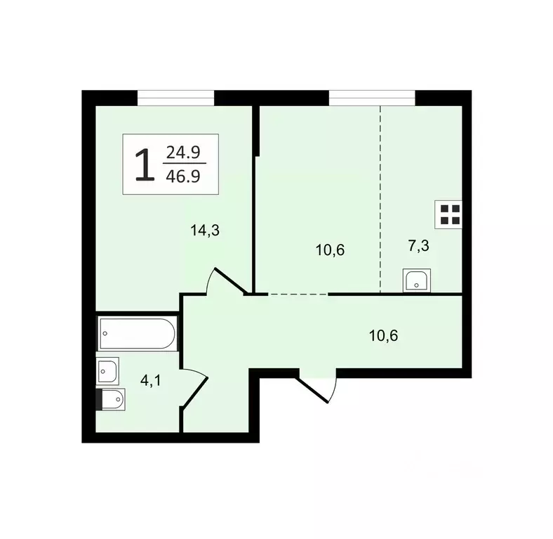 2-к кв. Московская область, Мытищи ул. Стрельбище Динамо, 10 (46.0 м) - Фото 2