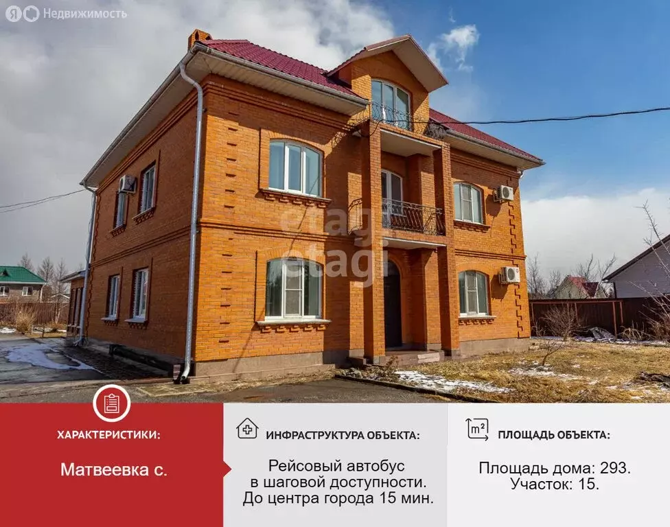 Дом в село Матвеевка, улица Светланы, 6 (293 м) - Фото 1