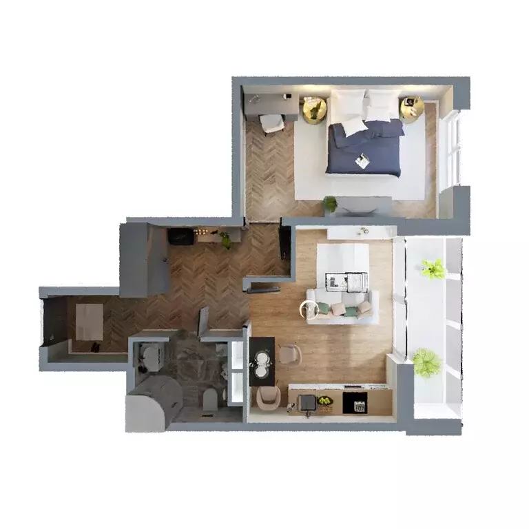 1-комнатная квартира: Калуга, улица Пухова, 58 (50.49 м) - Фото 2