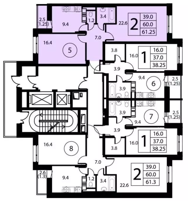 2-к кв. Московская область, Домодедово Авиационный мкр, ул. ... - Фото 2