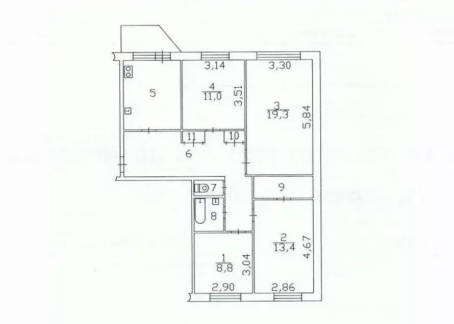 4-к кв. Ханты-Мансийский АО, Сургут ул. Федорова, 59 (87.0 м) - Фото 0