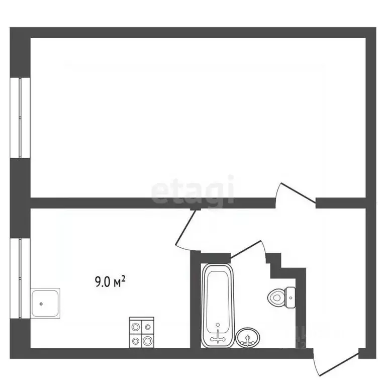 1-к кв. Московская область, Истра муниципальный округ, пос. ... - Фото 2