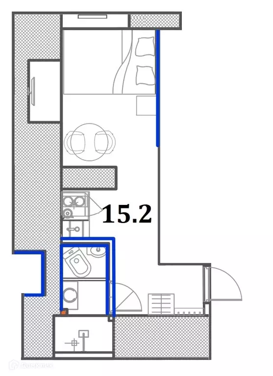 Продаётся квартира-студия, 15.2 м - Фото 1