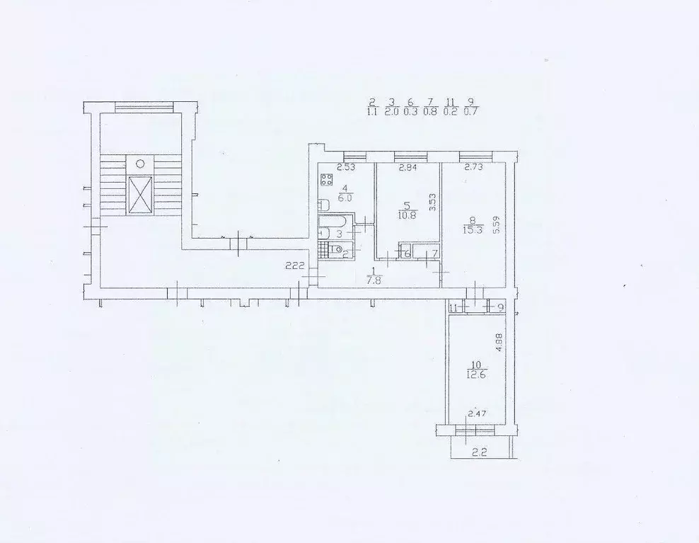 3-к кв. Санкт-Петербург ул. Лени Голикова, 27К3 (57.0 м) - Фото 1