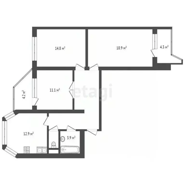 3-к кв. Московская область, Лобня ул. Юности, 1 (75.0 м) - Фото 1