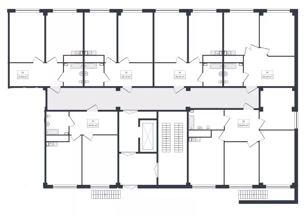 3-к кв. Ставропольский край, Ессентуки ул. Благодатная, 24 (68.64 м) - Фото 2