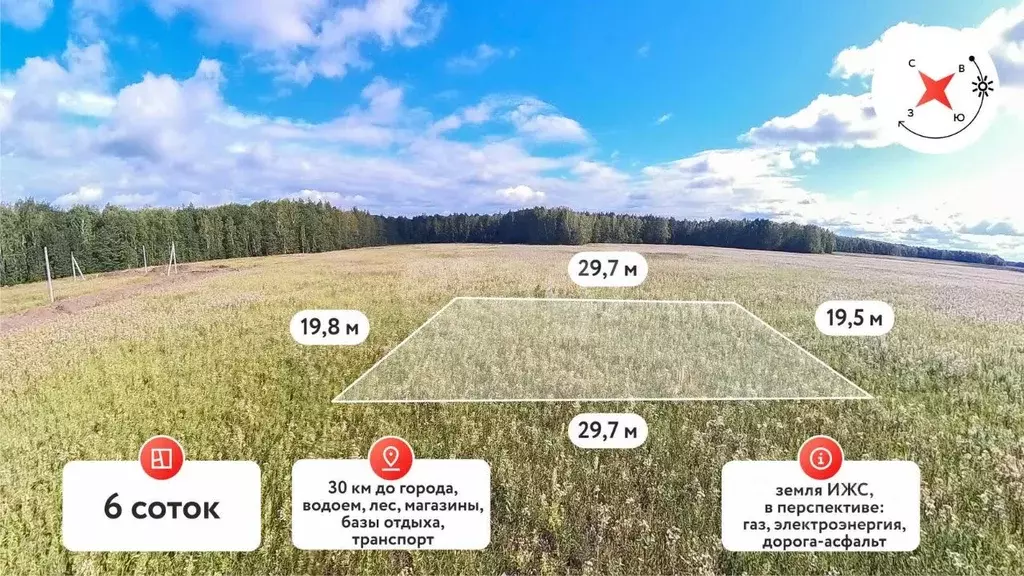Участок в Тюменская область, Тюменский муниципальный округ, Каменское ... - Фото 1