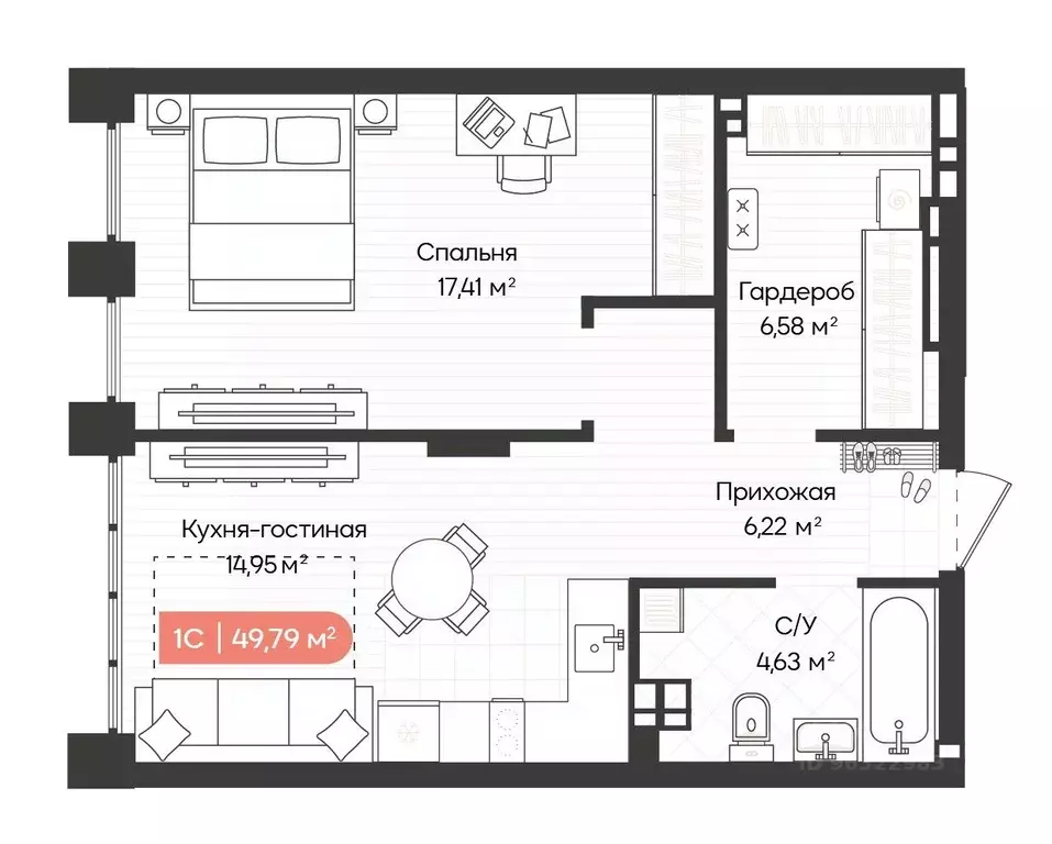 1-к кв. Новосибирская область, Новосибирск Ленинградская ул., 340 ... - Фото 0