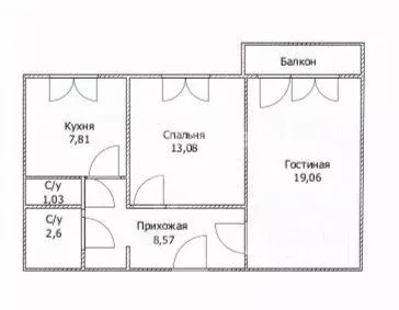 2-к кв. Ульяновская область, Ульяновск просп. Ленинского Комсомола, 1 ... - Фото 2