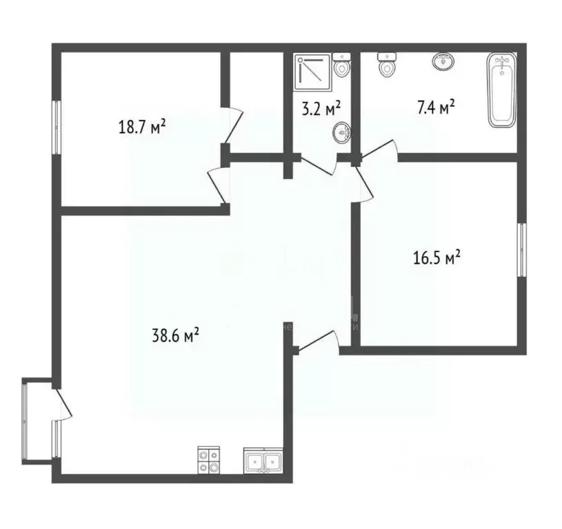 3-к кв. Санкт-Петербург Кузнецовская ул., 38 (93.0 м) - Фото 2