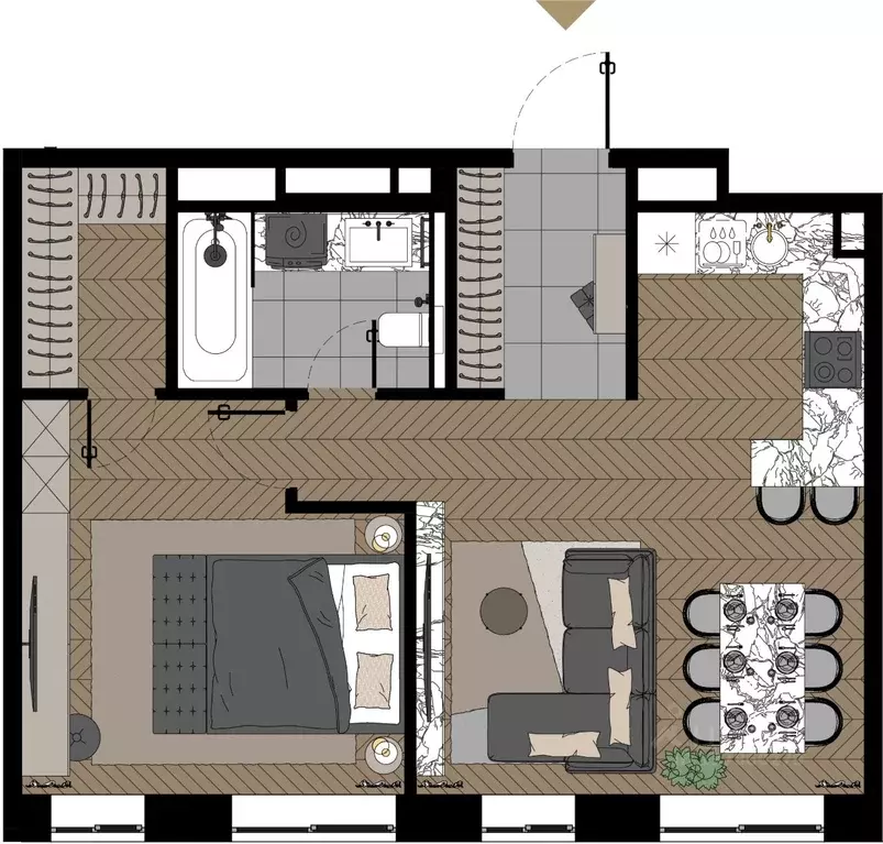 1-к кв. Москва Зорге 9 жилой комплекс, 9Ак6 (57.5 м) - Фото 1