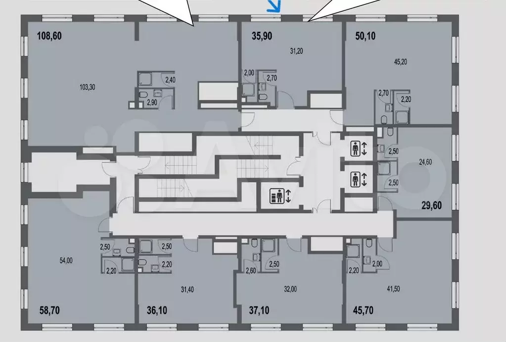 Панорамный Офис, 35.9 м - рядом с метро - Фото 1