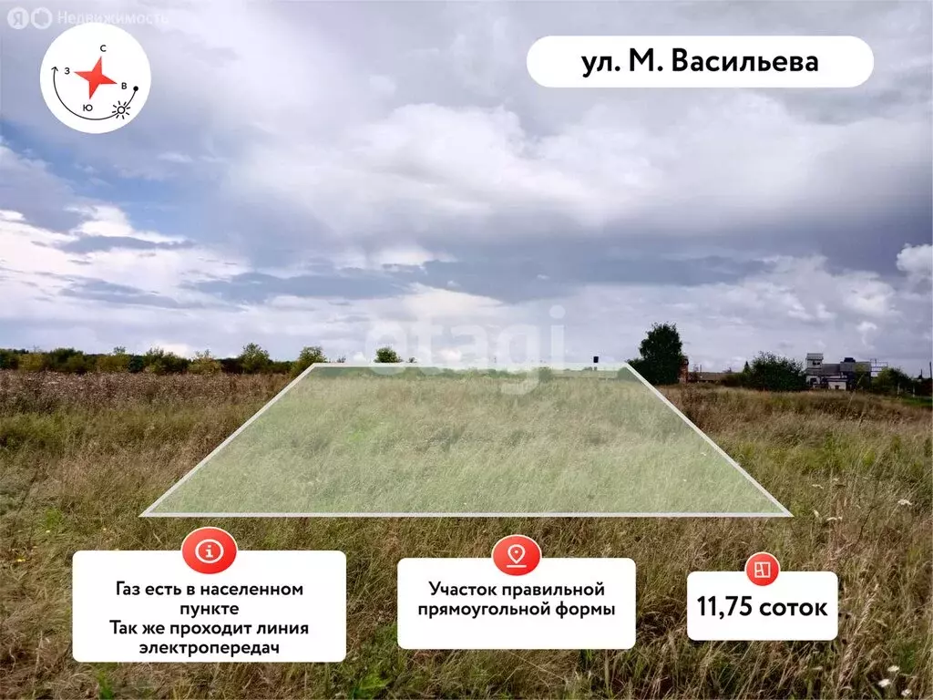 Участок в Камышлов, улица М. Васильева (11.75 м) - Фото 2