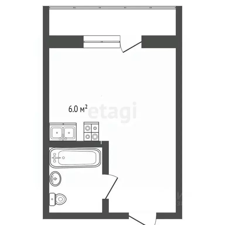 Студия Ростовская область, Ростов-на-Дону просп. Ленина, 46/2 (28.6 м) - Фото 2