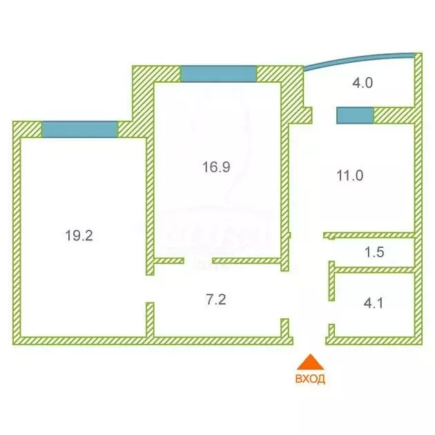 2-комнатная квартира: Тюмень, микрорайон Войновка, улица ... - Фото 2