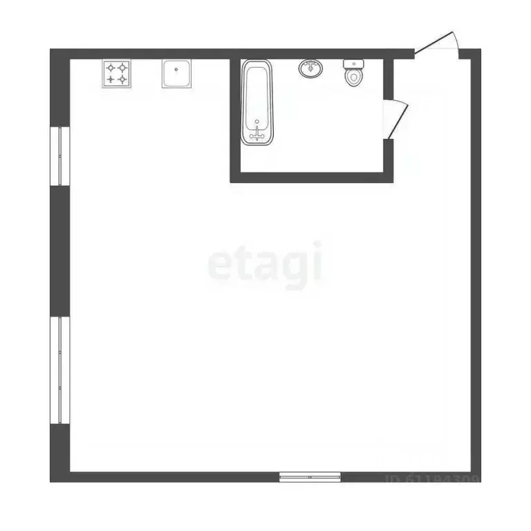 1-к кв. Мордовия, Саранск ул. Веселовского, 30 (30.0 м) - Фото 1