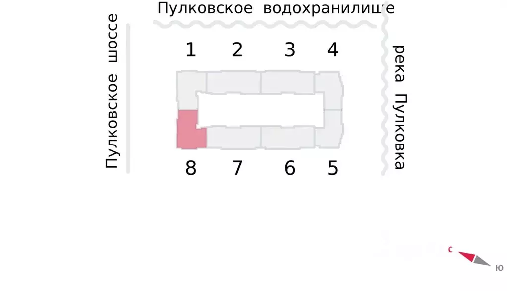 Студия Санкт-Петербург пос. Шушары, Пулково Лэйк жилой комплекс (21.9 ... - Фото 2