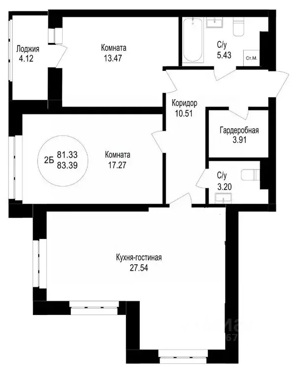 2-к кв. Тюменская область, Тюмень ул. Евгения Войнова, 7 (86.19 м) - Фото 0