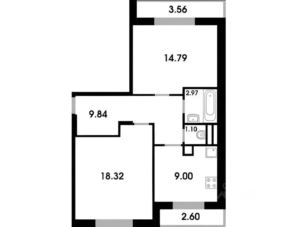 2-к кв. Московская область, Одинцовский городской округ, д. Солманово, ... - Фото 2