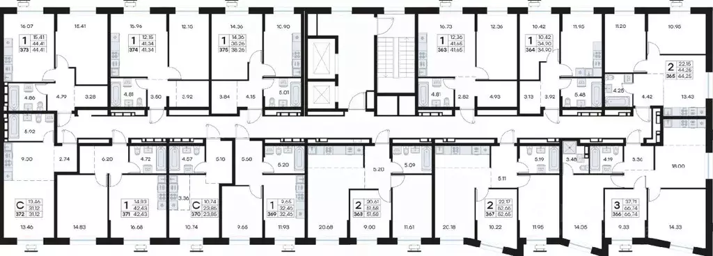 1-к кв. Приморский край, Владивосток Клуб 25 жилой комплекс, 1 (38.26 ... - Фото 2
