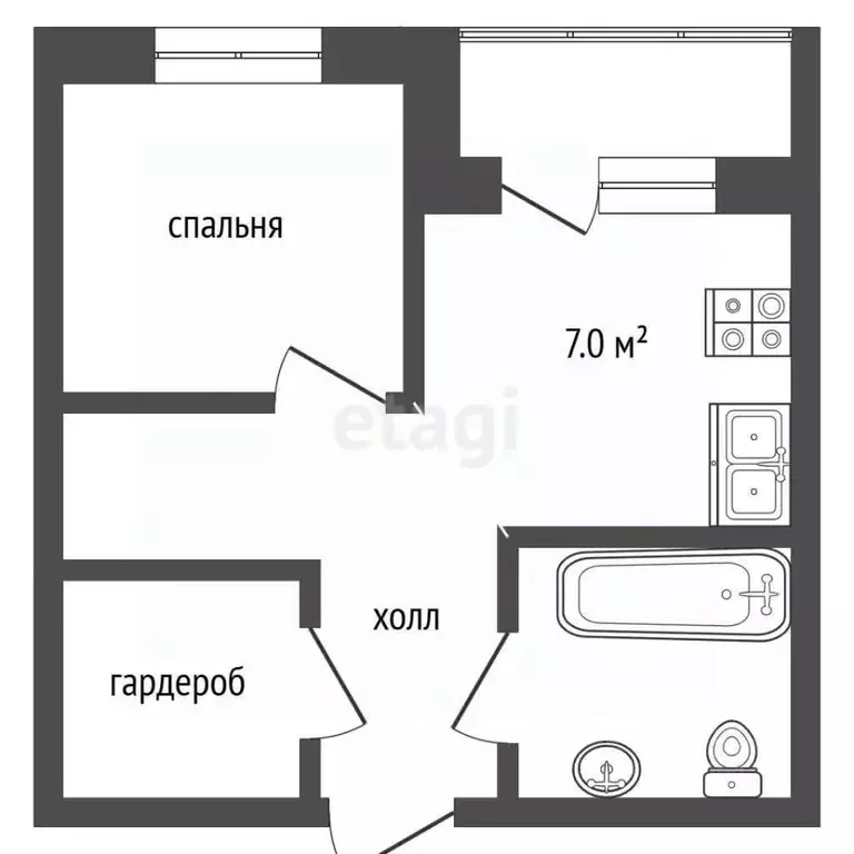 1-к кв. Москва пос. Коммунарка, ул. Бачуринская, 4к3 (39.2 м) - Фото 2