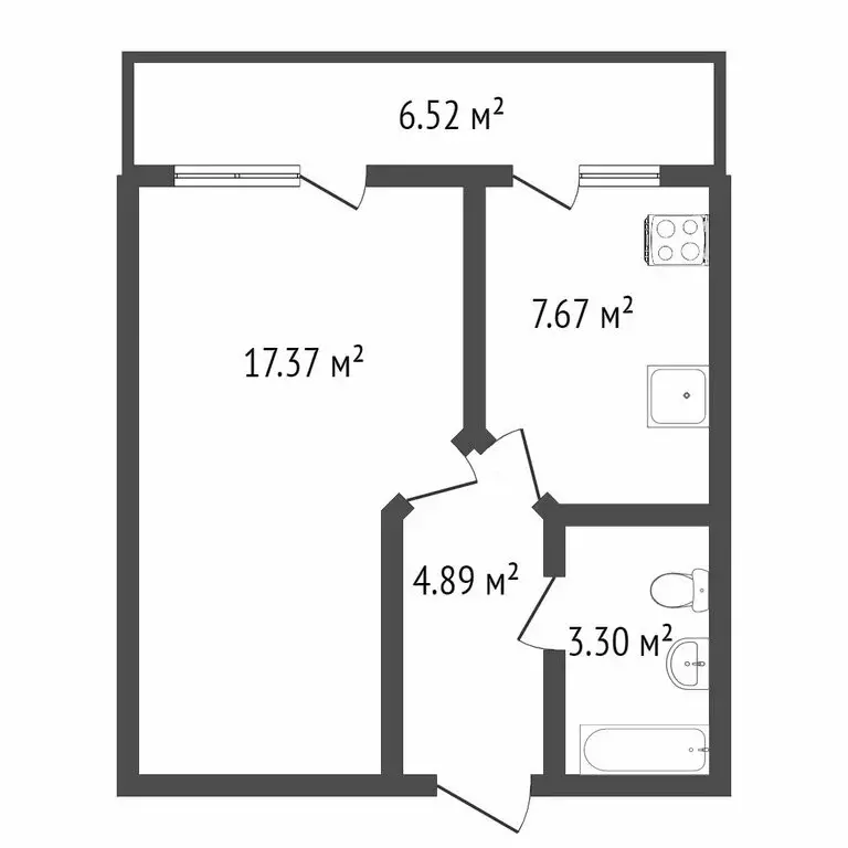 1-комнатная квартира: Воронеж, улица Владимира Невского, 15 (47 м) - Фото 1
