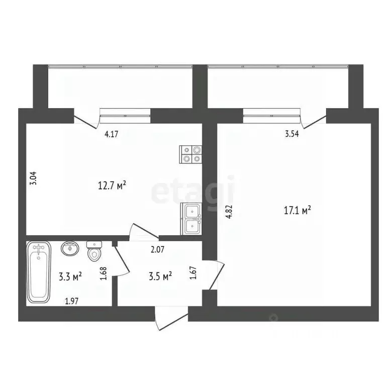 1-к кв. Архангельская область, Котлас просп. Мира, 10А (36.9 м) - Фото 1