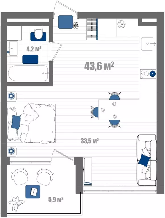 1-к кв. Крым, Судак Апарт-отель и Спа Атлас тер.,  (43.6 м) - Фото 1