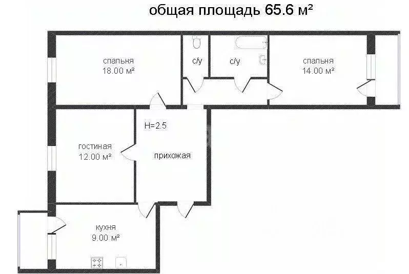 3-к кв. Костромская область, Кострома Паново мкр, 36 (65.1 м) - Фото 2