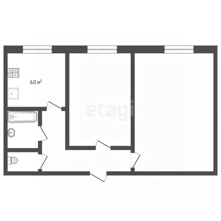 2-к кв. Тюменская область, Тюмень Таврическая ул., 6 (43.9 м) - Фото 2