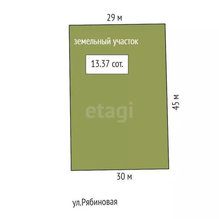 Участок в Тюмень, микрорайон Энтузиастов, Рябиновая улица (13.37 м) - Фото 0