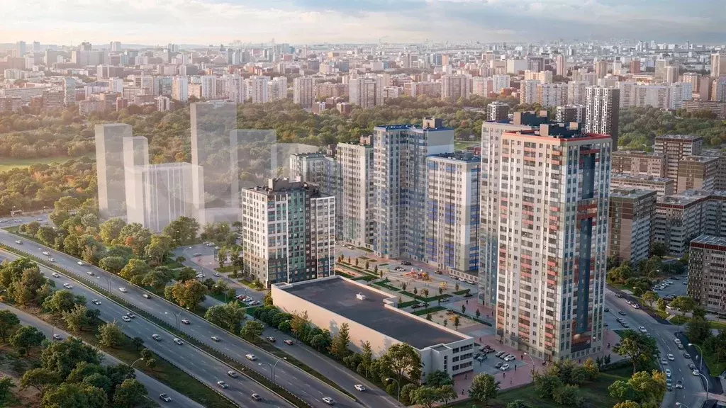 1-к. квартира, 37,1 м, 11/21 эт. - Фото 1