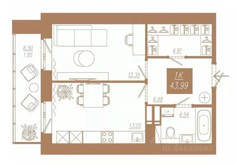 1-к кв. Красноярский край, Красноярск ул. 3-я Краснодарская, 14А/3 ... - Фото 1