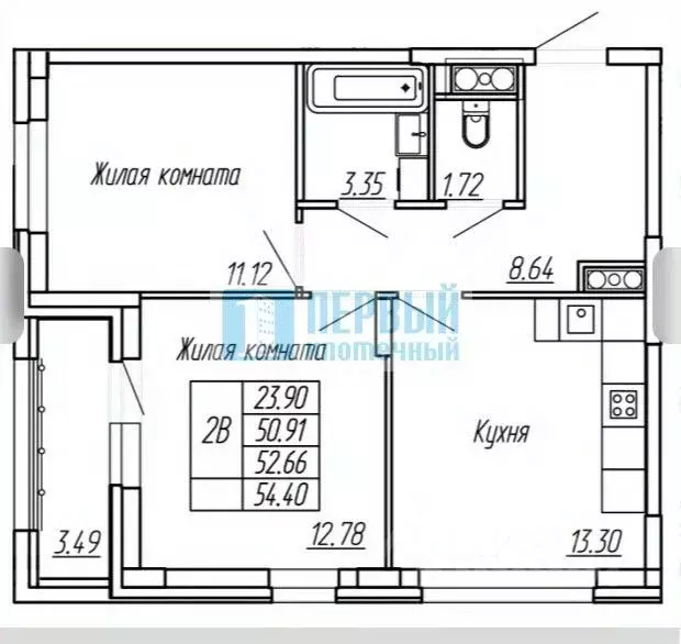 2-к кв. Марий Эл, Йошкар-Ола ул. Панфилова, 12А (52.66 м) - Фото 2