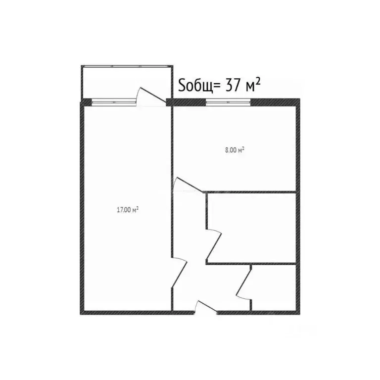 1-к кв. Брянская область, Брянск Почтовая ул., 112 (37.2 м) - Фото 2