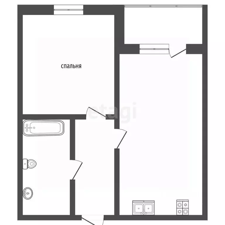 1-к кв. Ямало-Ненецкий АО, Муравленко ул. Украинских строителей, 26 ... - Фото 2