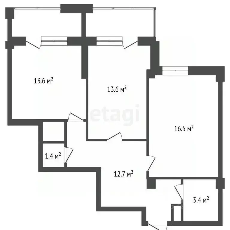 2-к кв. Воронежская область, Воронеж Средне-Московская ул., 62а (60.7 ... - Фото 2