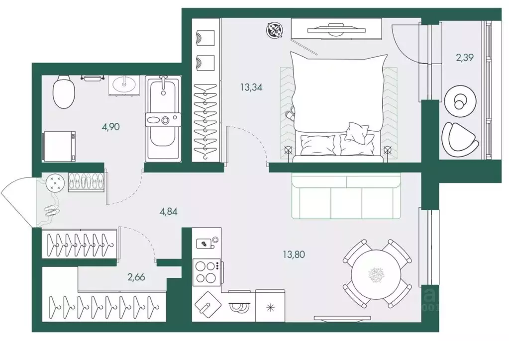 1-к кв. Сахалинская область, Южно-Сахалинск Ново-Александровск п/р, ... - Фото 1