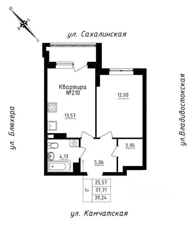 1-к кв. свердловская область, екатеринбург ул. кронштадтская (39.24 м) - Фото 0