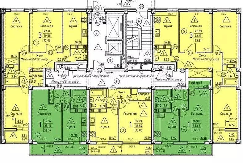 3-к кв. Пензенская область, Пенза ул. Генерала Глазунова, 11 (73.61 м) - Фото 2