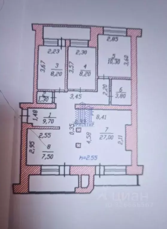 4-к кв. Чувашия, Чебоксары просп. Максима Горького, 49 (88.6 м) - Фото 2