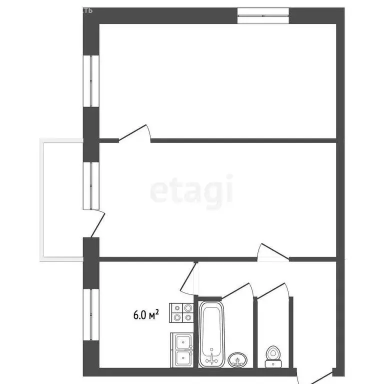 2-комнатная квартира: Мичуринск, Кирсановская улица, 4 (47 м) - Фото 0
