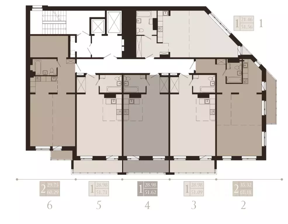 1-к кв. Иркутская область, Иркутск Советская ул., 115/1 (51.71 м) - Фото 2