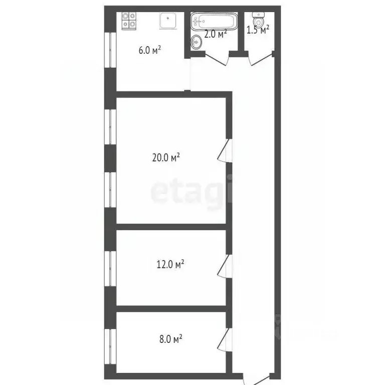 3-к кв. Москва Михалковская ул., 40 (64.8 м) - Фото 1