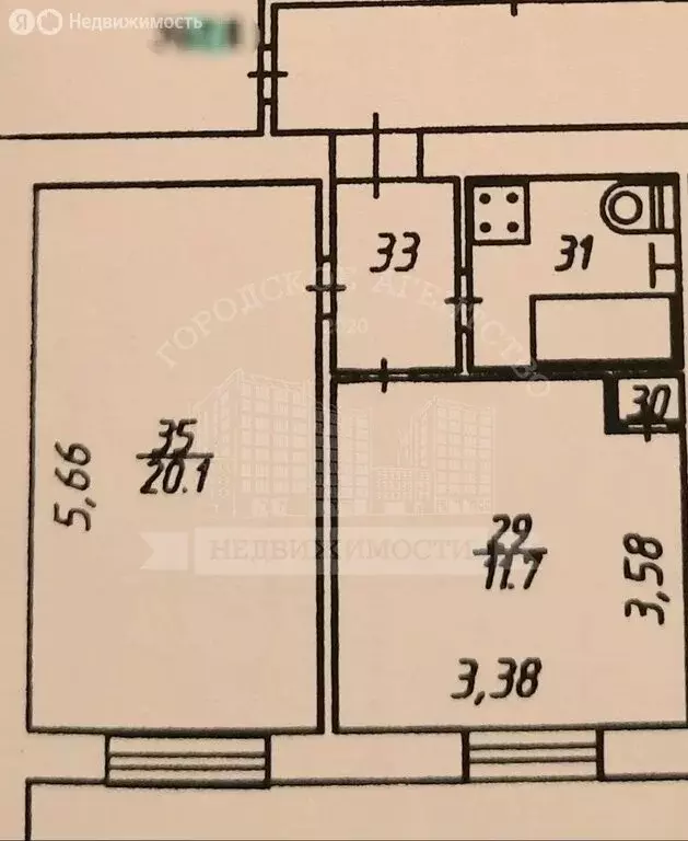 2-комнатная квартира: Калуга, Комсомольская улица, 5 (39 м) - Фото 1