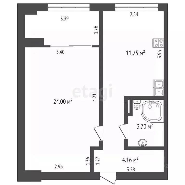 1-к кв. Вологодская область, Вологда ул. Карла Маркса, 121 (44.4 м) - Фото 1