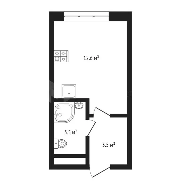 Квартира-студия: Тюмень, Краснооктябрьская улица, 4Ак2 (19.6 м) - Фото 0